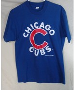 Vintage Chicago Cubs Shirt L 1988 Velva Sheen Blue Single Stitch - $34.17 CAD