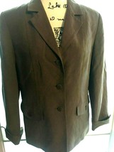 Women’s Pendleton Size 8 Brown Suit Jacket Pockets Sleeves cuff Pad SKU 077-010 - £5.33 GBP