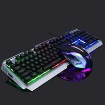 RGB Gaming Keyboard and Mouse Combo Rainbow Backlit Lighted - £45.07 GBP