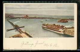 Vintage Paper Postcard 1905 Cancel Duluth MN Harbor Docks Superior Wisconsin - £8.66 GBP