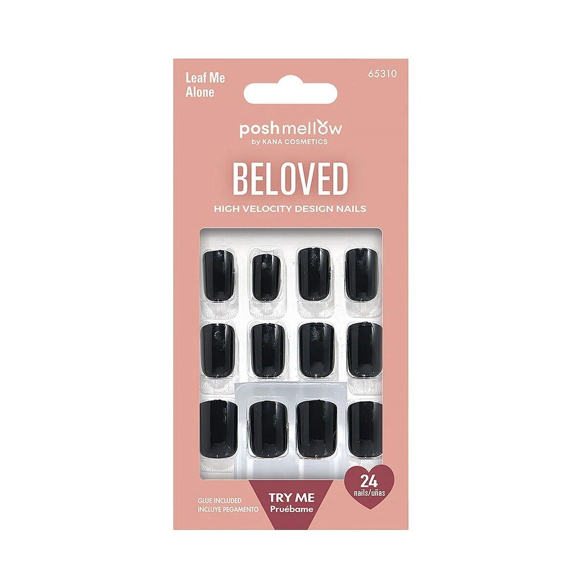 POSHMELLOW BELOVED HIGH VELOCITY 24 NAILS W/GLUE INCLUDED #65310 LEAF ME... - $4.59