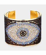 Evil eye crystal chunky cuff bracelet - €12,56 EUR