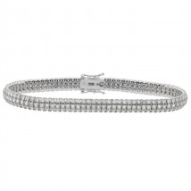 Diana M Jewels 7.00 cts triple row tennis diamond bracelet size One Size - €3.160,39 EUR