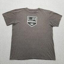 LA Kings Hockey Shirt Mens Large Gray Short Sleeve Crew Neck Majestic - €14,48 EUR