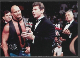 1998 WWF MR. Vince McMahon with Stone cold Steve Austin Comic Images Card#2 Buy. - £2.32 GBP