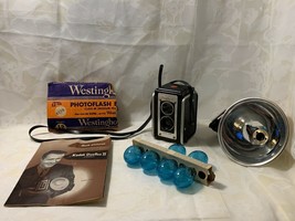 Kodak Duaflex II Camera Flasholder Westinghouse Photoflash Bulbs Instructions - $41.26
