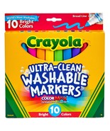 Crayola Ultra-Clean Color Max Broad Line Washable Markers-Bright Colors ... - $468.93 MXN