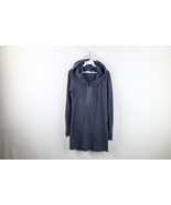 Athleta Womens XS Intention Cover Up Cowl Neck Hoodie Sweatshirt Dress Blue - $735.76 MXN