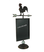 Scratch &amp; Dent Rustic Brown Metal Farmhouse Rooster &amp; Arrow Chalkboard - £29.93 GBP