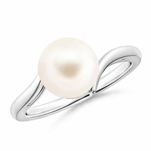 ANGARA Solitaire Freshwater Pearl Bypass Ring for Women, Girls in 14K Solid Gold - £373.03 GBP