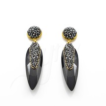 2019 new charms  boho style black long earrings copper geometric fashion earring - $17.95
