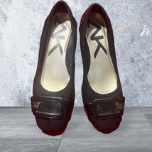 ANNE KLEIN iFlex Riky Black Basic Casual Wedge Heel Flats Heels Size 7.5M - £10.82 GBP