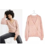  Madewell Beresford Front Wrap Knitted Pullover Sweater Pink Women&#39;s Siz... - £30.91 GBP