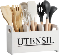 Wood Utensil Holder, Utensil Holder for Kitchen Counter, for Organizing ... - $33.38
