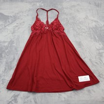 Victorias Secret Dress Womens XS Red Floral Lace Accent Strappy Baby Doll Cami - £14.04 GBP