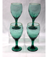 Vintage Libbey Tear Drop Juniper Gold Trim 7&quot; Water Wine Glass 12oz - Se... - $643.84 MXN