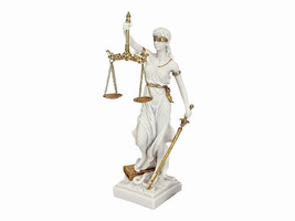 Themis Greek Goddess Blind Lady Justice Cast Polystone statue 30.5cm / 12&#39; NEW - £102.67 GBP