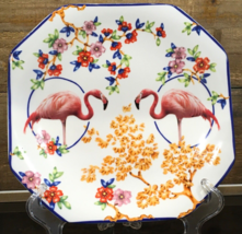 Anthropologie Nature Table Lou Rota Flamingo 8.5&quot; Octagon Salad Plate - £27.39 GBP