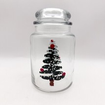 ANCHOR HOCKING 7” Clear glass W/Lids Christmas Tree Canister/candy Jars - $24.99