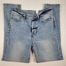 H&amp;M Womens High Rise Mom Jeans Denim Blue Size 6 Buttonfly 5 Pocket Rela... - $19.96