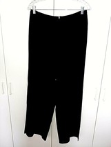 Coldwater Creek Ladies Black Palazzo PANTS-14-SHEER/LINED-WORN ONCE-DRESSY/COMFY - £6.05 GBP