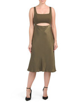 New Donna Mizani Olive Green Flare Dress Size M $240 - £47.22 GBP