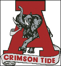 Alabama crrimson tide football cross stitch pattern thumb200