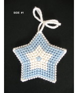Plastic Canvas Star Tree Ornament - Handcrafted Holiday Ornament - Gift ... - £7.84 GBP
