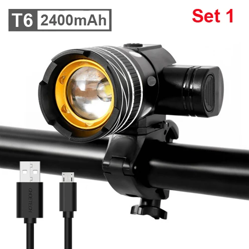 Ycle light 800 lumen t6 led bike headlight zoom usb rechargeable aluminum alloy upgrade thumb200