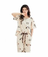 Sleep Wear 100% Soft Cotton Cat Print Pajama Set Lounge wear M L XL XXL 3XL - $29.95