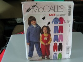 McCall&#39;s M5508 Toddler&#39;s Hooded Tops, Jumpsuits &amp; Pants Pattern - Size 1/2/3 - £7.79 GBP