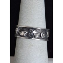 925 STERLING SILVER SEALIFE RING SIZE 6.75 SKY - $38.61