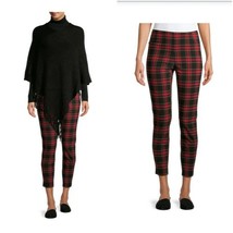 Time &amp;tru Millennium Skinny Hi rise stretch Pant Red Tartan Check sz 18 - $18.00