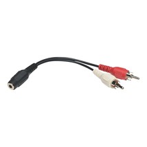 TRIPP LITE P316-06N 6-Inch 3.5mm Mini Stereo to Two RCA Audio Y Splitter Adapter - $11.99