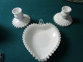 Compatible with Fenton Silver Compatible with Crest 3 pCs, Candle Holder... - $62.71