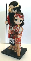 Ainu Hokkaido Fabric Japanese Folk Dolls Handcrafted Couple Traditional ... - $24.99