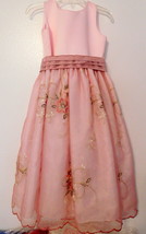 DRESS Girls SWEA PEA &amp; LILLI Pink/Dusty Rose Embroidery Dressy Sz 5 (T) - £47.95 GBP