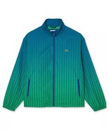 Lacoste Men&#39;s Monogram Print Ombré Track Jacket Blue Green - 46 - US Small - $110.99