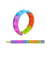 Push Bubble Sensory Toy Fun Color Silicone Bracelet Decompression Anxiet... - $1.97
