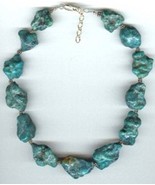 Handcrafted Adjustable Huge Chinese Turquoise Gemstone Necklace Lots of ... - $123.09 CAD