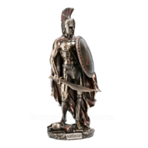 Greek Spartan King LEONIDAS Statue Sculpture Figure Bronze Finish 10.23in / 26cm - £62.21 GBP