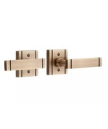 New Antique Brass Piran Solid Brass Privacy Interior Door Set - Lever Ha... - $89.95