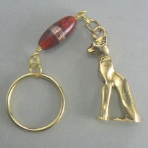 Large Egyptian Cat Gold Keychain Key Chain Ring Keychain (BN-KEY105) - £10.98 GBP