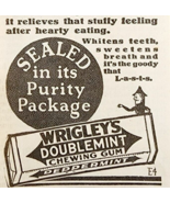 1924 Wrigley&#39;s Chewing Gum Lasts Advertisement Candy Ephemera 4.25 x 2.25&quot; - £13.09 GBP