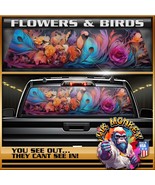 Flowers And Birds - Truck Back Window Graphics - Customizable - £43.54 GBP+