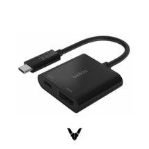 Belkin - USB-C to HDMI Adapter + Charge - 4K - 60W - AVC002btBK -BLACK - £7.34 GBP