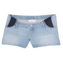 Isabel Maternity Side Panel Midi Maternity Jean Shorts Size 12/31 Under Belly - £14.01 GBP