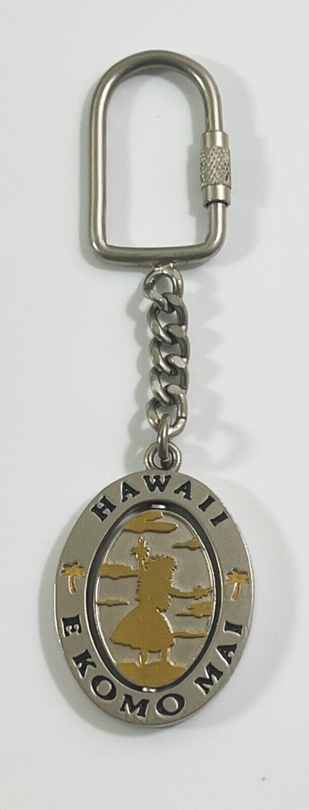 Vintage Hawaii Keychain Key Fob Souvenir Aloha Kauai E Komo Mai Island T... - $10.88