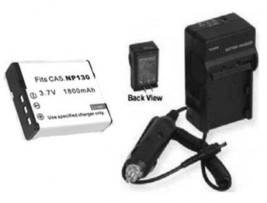 NP-130 NP130 Battery + Charger for Casio EX-H30 EX-ZR100 EX-ZR100BK EXZR... - $25.13