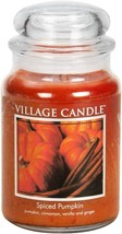 Village Candle Spiced Pumpkin Large Apothecary Jar, Scented Candle, 21.2... - $32.99